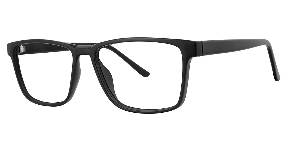 Modern Optical Emery Plastic Mens Eyeglasses Black Matte